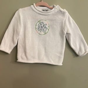 Knit sweater with eRj monogram